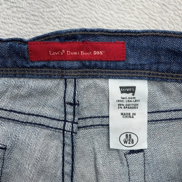 VTG Levi's Demi Boot 508 Women's Jeans Dark Wash Size 6S 28L - Picture 5 of 9